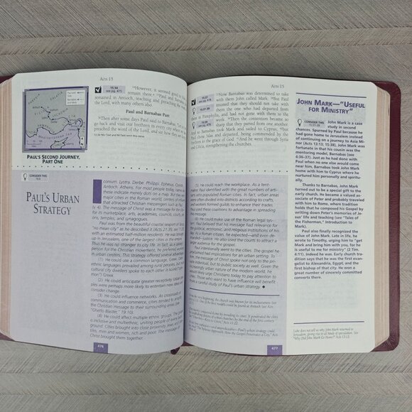 The Word In Life Study Bible New Testament Edition NKJV Red Genuine Leather 1993 - Picture 10 of 12
